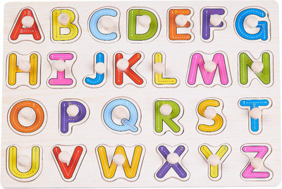 GAMLOID New Sale Wooden Alphabet Educational learning Board brain tester(Multicolor)