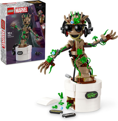 LEGO Marvel Dancing Groot Buildable Animated Toy 76297 459 Pieces)(Multicolor)