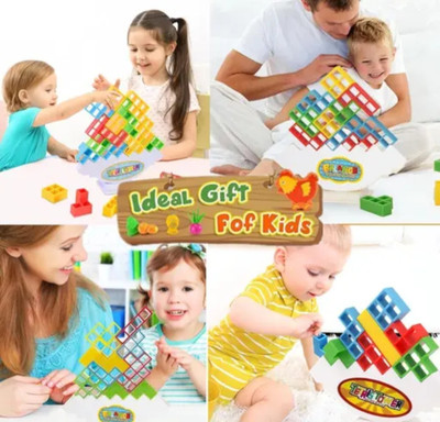 Glamour Balance Blocks Game, Indoor Game for Kids Adults(Multicolor)