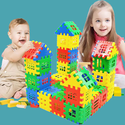 GAMLOID Hot Sale Happy House Building Blocks Learning/Educational Puzzle Kids Gift Toy(Multicolor)