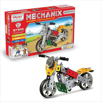 Plutofit Mechanix Motorbikes STEM Toy, Building and Construction Set for Kids(Multicolor)