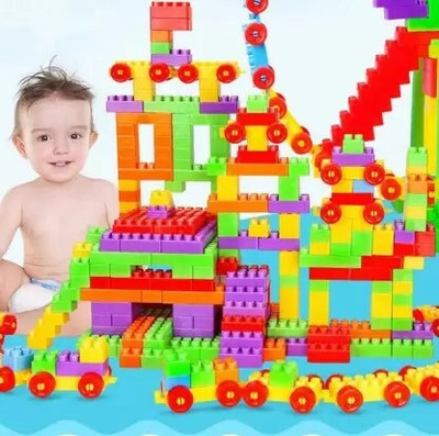 Vastate 60+Pcs building blocks Plastic Building Blocks Bricks Toy For Kids Learning Toy(Multicolor)