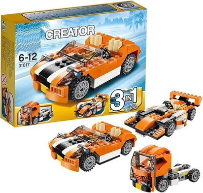Bestie Toys 3 in 1 Architect Sunset Speeder Car Block Construction Set Toy Blocks and Brick(Multicolor)