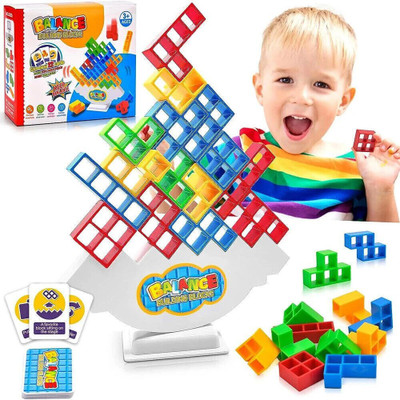 DevDarsh Unleash creativity with this top rated balancing tetra tower game for kids(Multicolor)