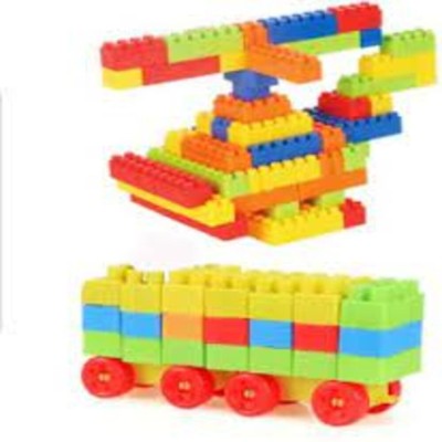 Fancy Building Block Toys 60 Pcs Toy Fun and Learning Train Blocks for Kids(Multicolor)