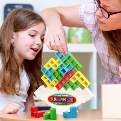 Glamour Balance Building Blocks Game - Fun Educational Toy for Kids Ages 3+(Multicolor)