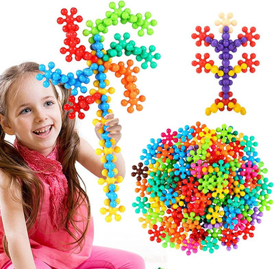 Toys N Smile Creative StarLink Interlocking DIY Blocks Educational STEM Toy For Kid (75 Pcs)(Multicolor)