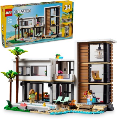 LEGO Creator 3in1 Modern House Toy Playset for Kids 31153 (939 Blocks)(Multicolor)