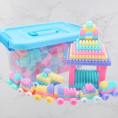 Pureey CreateBlock: DIY Plastic Building Blocks Set for Kids, 100+ Pieces, Ages 3+(Multicolor)