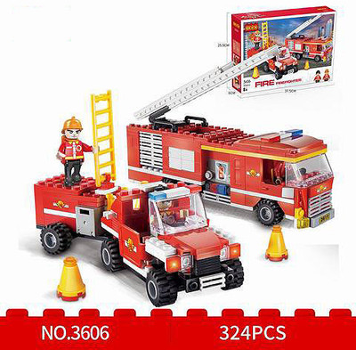 Tarak Fire Truck the Rescue Vehicle Sets Building Blocks Toys, Lego Compatible Blocks(Multicolor)