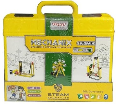 MECHANIX Funfair Smart Bag, Construction Set, Stem Education Toy, 205 Pieces,5 Year(Multicolor)