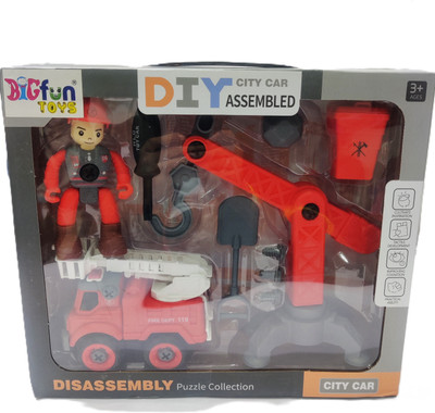 Shivalik Enterprises DIY Red City Car Disassembly Puzzle(Red)