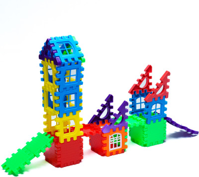 krishna enterprise Home Building Blocks, Learning Toy, 65 Pcs Blocks Set Educational Toy for Kids(Multicolor)