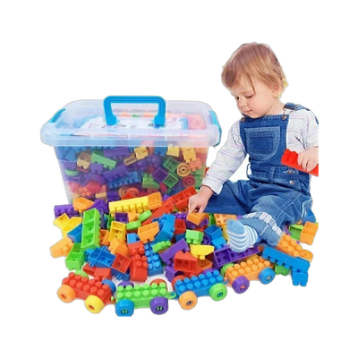 ARIZON DIY Plastic Building Blocks for Kids 100+ pcs(Multicolor)
