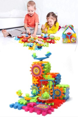 Braintastic Miracle Brick Motorized Spinning Gear Building Block Interlock Toy 101 Pcs Kids(Multicolor)