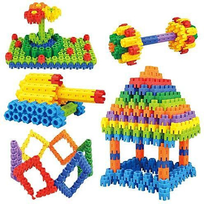 Ellen Hexagonal Shaped Smart and Creative Building Bricks Toys for Kids|50 Pieces Set(Multicolor)