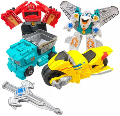 Gurtoy Transforming Robot Toy Set for Kids(Multicolor)