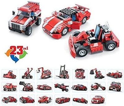 SR Toys Legoo Red Super Speedster Race Car Building Blocks, 23 in 1 - 278 Pieces(Multicolor)