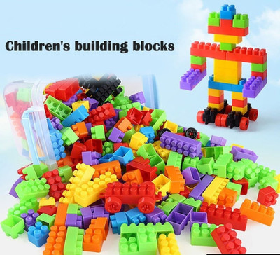 SATSUN ENTERPRISE Learning Building Blocks for Creativity Development(Block 52 + Tyres 8)60pc(Multicolor)