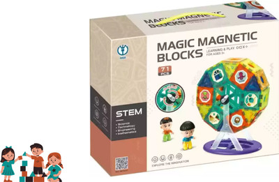Zuuluzrs Magic Magnetic Blocks Construction & Building Set(Multicolor)