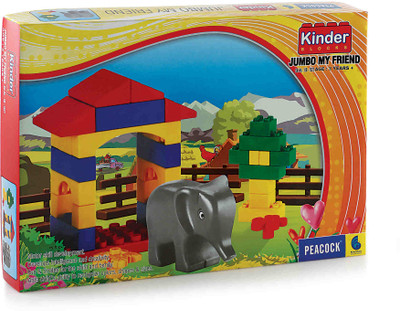 Peacock Toys & Games Peacock Jumbo My Friend - Premium Interlocking Blocks(Multicolor)