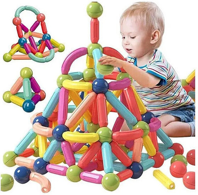 DevDarsh Magnetic Sticks 25Pcs DIY Building Blocks Educational STEM Learning Toy For Kid(Multicolor)