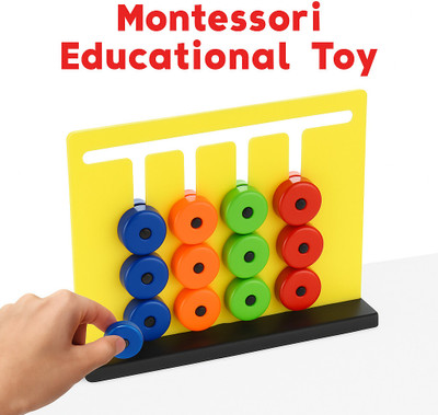 TheRichJD Montessori Sliding Puzzle Fun Logic Game for Kids(Multicolor)
