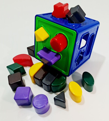 SaffronTrade shape sorter cube Activity Fun Geometrics Shape Blocks Educational Learning Toys(Multicolor)