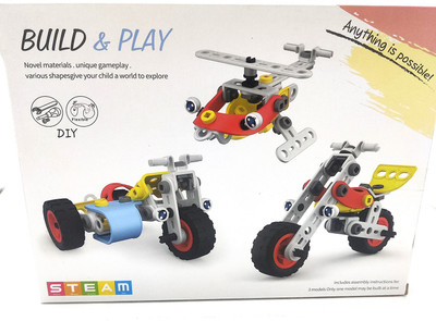 Shivalik Enterprises Tricycle Build & Play 74 Pcs 3 in 1 Model Set(Multicolor)