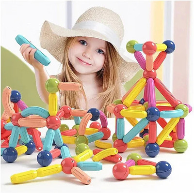 DevDarsh Best Magnetic Stick Building Block,Learning Sticks and Balls Fun for kids(36pcs)(Multicolor)