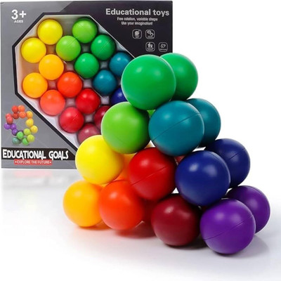 Gift Collection Autism Fidget Toy for Kids Jigsaw Puzzle Intelligence Puzzle Brain Teasers Toy(Multicolor)