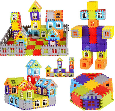 Cyrus BEST BRAND 52 Pcs Happy House Learning Toy Educational Toy Non-Toxic Blocks Set(Multicolor)