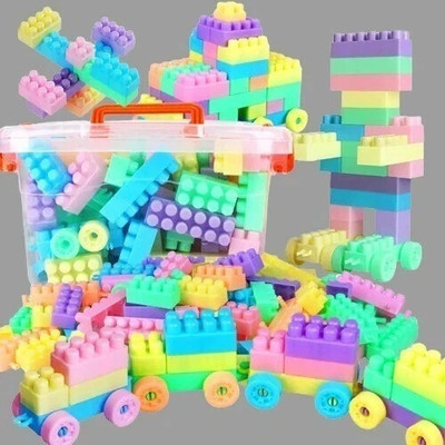 DevDarsh Smart Train Adventure Building Blocks toy for kids- 100+ Pcs Wheels(Multicolor)