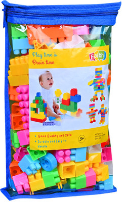 Faibhi 150 pcs Building Blocks with Zipper Pouch(Multicolor)