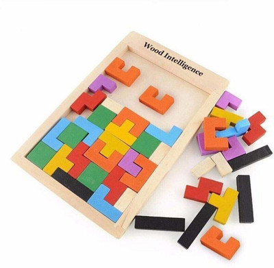 NIJEK STORE Wood Intelligence Block building construction Toys for Kids Puzzle Assembly Game(Multicolor)