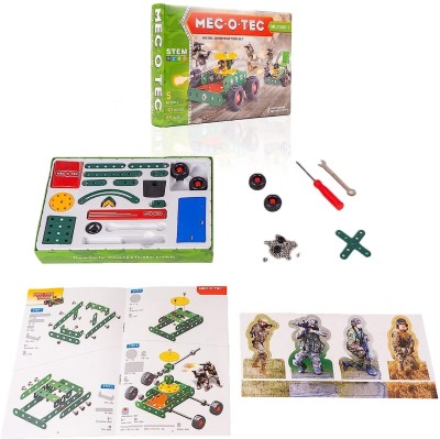 FUNABLO MEC-O-Tec Military No.1 Construction Set for kids. , Educational Toys for Boys(Green)