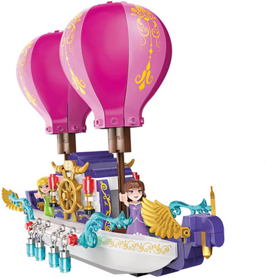 kinegic Fairy Girls Magic Cruise Ship Building Sets 358 Pieces Princess Magic Boat Model(Multicolor)