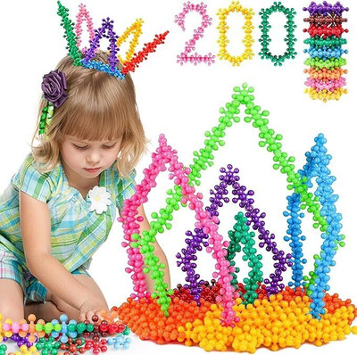 PLAYFULL PEAKS Star Links Interlocking Blocks Educational, Construction Blocks for Kids 100 Pcs(Multicolor)