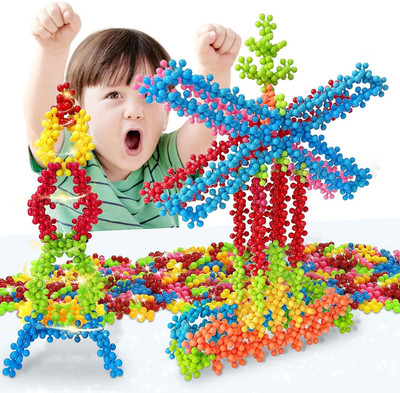 Pureey Creative Star Link: Educational Interlocking Blocks for Kids (100+ Pieces)(Multicolor)