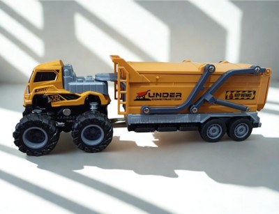 Zuuluzrs DieCast Metal Dump Truck Toy Engineering Transport Car Toy(Yellow, Blue)