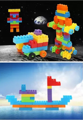GREEN WAY New 100 Pcs Building Blocks Brick Game Puzzle Toy Educational Toy Baby Gifts(Multicolor)