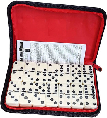 SHIPEASE 28Pcs Double Six Dot Set Toy for Kids Domino Educational Game in Zipper Bag Case(Multicolor)