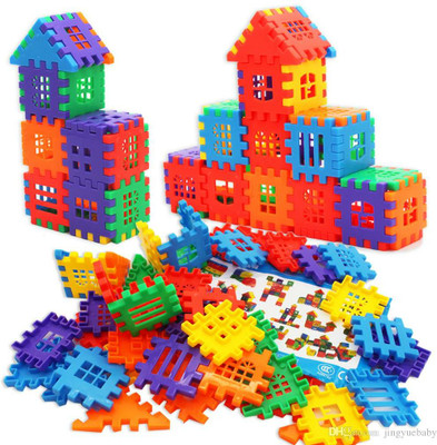 KHVIRJA 50 Pcs Mega Jumbo Happy Home House Building Blocks with Attractive(Multicolor)