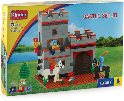 YUIOP - Castle Jr Set - Interlocking Multicolor Building Blocks Set - 450 Pieces(Multicolor)