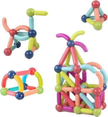 Learn With Fun Magnetic Sticks Building Blocks for Kids Brain Toys 25 Pcs(Multicolor)