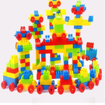 Sharvil Fun and Learning Train Bricks Blocks Puzzle Assemble Toys, 60 Pcs(Multicolor)
