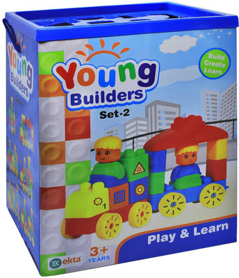 Vaibhav Enterprises Builders Set 2 Building Blocks & Bricks Toy Game 62 Pieces(Multicolor)