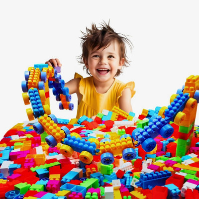Faibhi 125pcs Building Block for Kids for Fun, Constructive & Creative Activity Kit.(Multicolor)