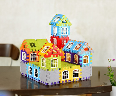 littlewish my happy house making building toys for kids happy puzzel for educational(Multicolor)