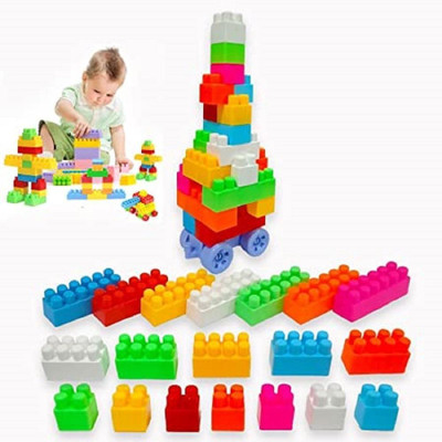 Pureey Top Sale Building Blocks Learning Educational Toy Puzzle 50+ pcs(Multicolor)